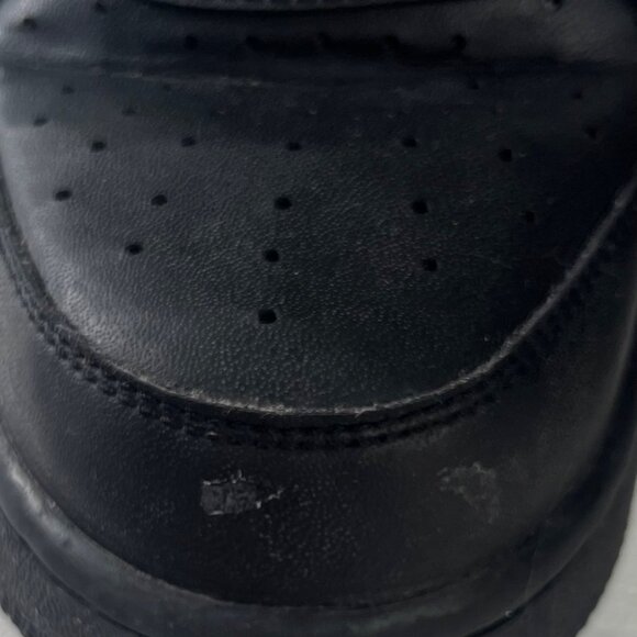 Nike Air Force 1 Leather Sneakers Low Mens Size 11 Black Shoes Lace Up - Picture 8 of 9